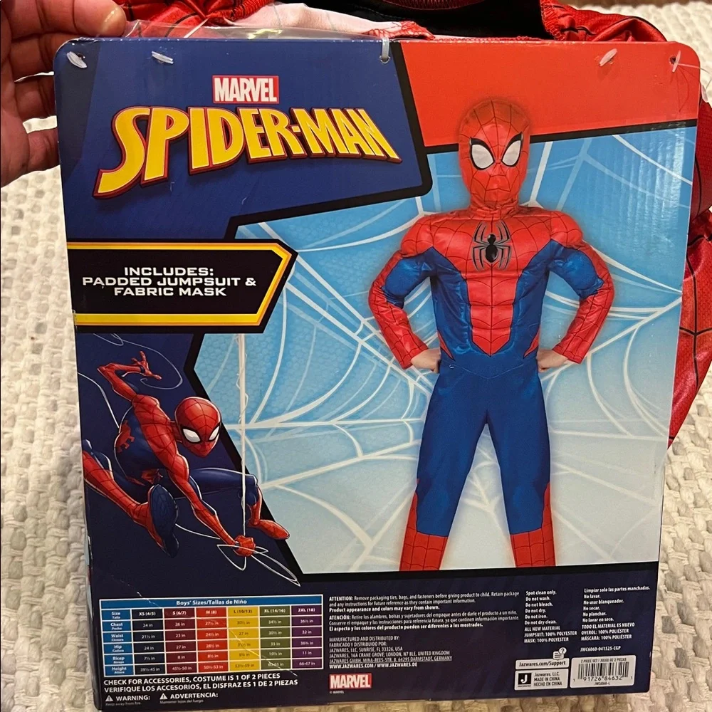 Marvel Spider-Man Official Boys Youth Halloween Costume Boys Size Large 10/12 - Picture 3 of 5